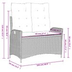 Casa si Gradina - Gradina si terasa - Mobilier exterior - Seturi mobila gradina - Set mobilier de gradina cu perne, 2 piese, negru, poliratan - Infinity.ro