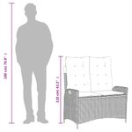 Casa si Gradina - Gradina si terasa - Mobilier exterior - Seturi mobila gradina - Set mobilier de gradina cu perne, 2 piese, negru, poliratan - Infinity.ro