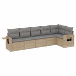 Casa si Gradina - Gradina si terasa - Mobilier exterior - Seturi mobila gradina - Set canapele de gradina cu perne, 6 piese, bej, poliratan - Infinity.ro