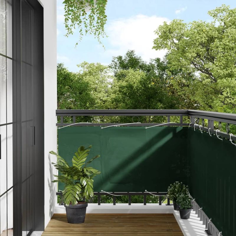Casa si Gradina - Gradina si terasa - Umbrele si pavilioane - Umbrele - Paravan de balcon verde inchis 75x800 cm 100% poliester oxford - Infinity.ro