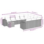 Casa si Gradina - Gradina si terasa - Mobilier exterior - Seturi mobila gradina - Set canapele de gradina cu perne, 11 piese, gri, poliratan - Infinity.ro