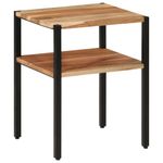 Casa si Gradina - Mobilier - Mese si birouri - Mese living - Masa laterala, 35x35x45 cm, lemn masiv de acacia si fier - Infinity.ro