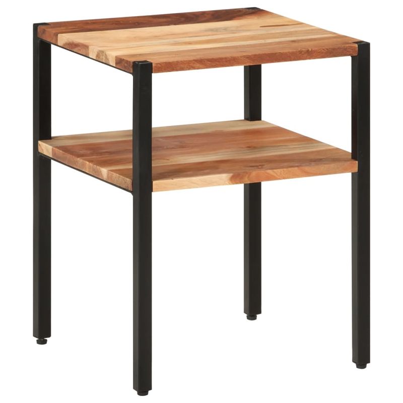 Casa si Gradina - Mobilier - Mese si birouri - Mese living - Masa laterala, 35x35x45 cm, lemn masiv de acacia si fier - Infinity.ro