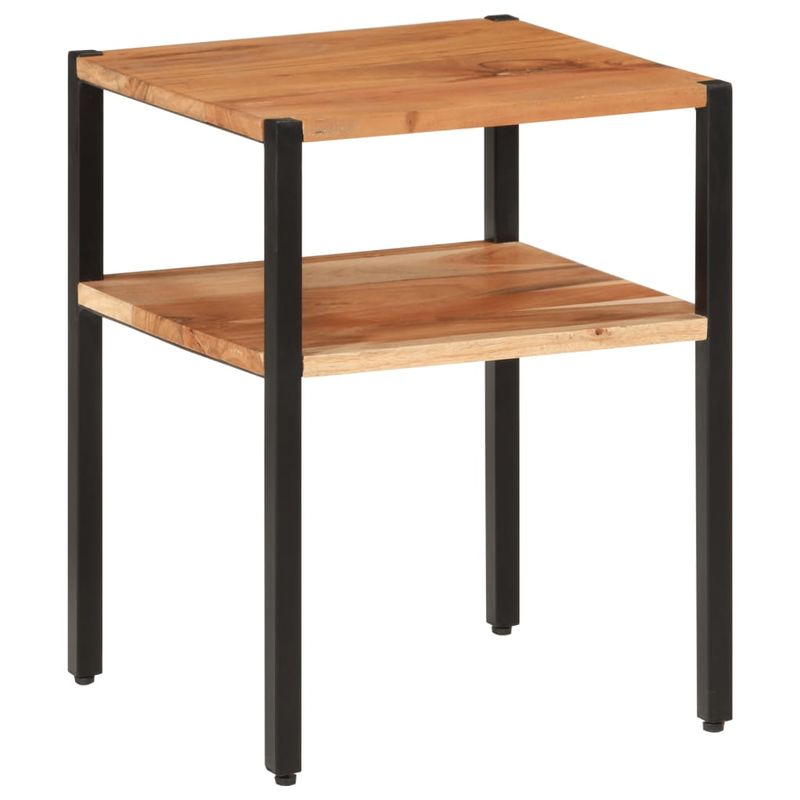 Casa si Gradina - Mobilier - Mese si birouri - Mese living - Masa laterala, 35x35x45 cm, lemn masiv de acacia si fier - Infinity.ro