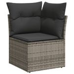 Casa si Gradina - Gradina si terasa - Mobilier exterior - Seturi mobila gradina - Set canapele de gradina cu perne, 11 piese, gri, poliratan - Infinity.ro