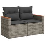 Casa si Gradina - Gradina si terasa - Mobilier exterior - Seturi mobila gradina - Set canapele de gradina cu perne, 11 piese, gri, poliratan - Infinity.ro