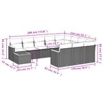 Casa si Gradina - Gradina si terasa - Mobilier exterior - Seturi mobila gradina - Set canapele de gradina cu perne, 11 piese, gri, poliratan - Infinity.ro
