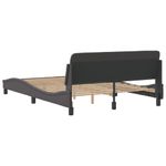 Casa si Gradina - Mobilier - Paturi si accesorii - Paturi - Cadru de pat cu tablie, gri, 140x200 cm, piele ecologica - Infinity.ro