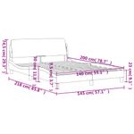 Casa si Gradina - Mobilier - Paturi si accesorii - Paturi - Cadru de pat cu tablie, gri, 140x200 cm, piele ecologica - Infinity.ro
