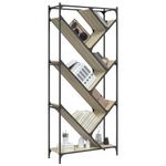 Casa si Gradina - Mobilier - Biblioteci si rafturi - Biblioteci - Biblioteca, stejar sonoma, 79x30x180 cm, lemn prelucrat/metal - Infinity.ro
