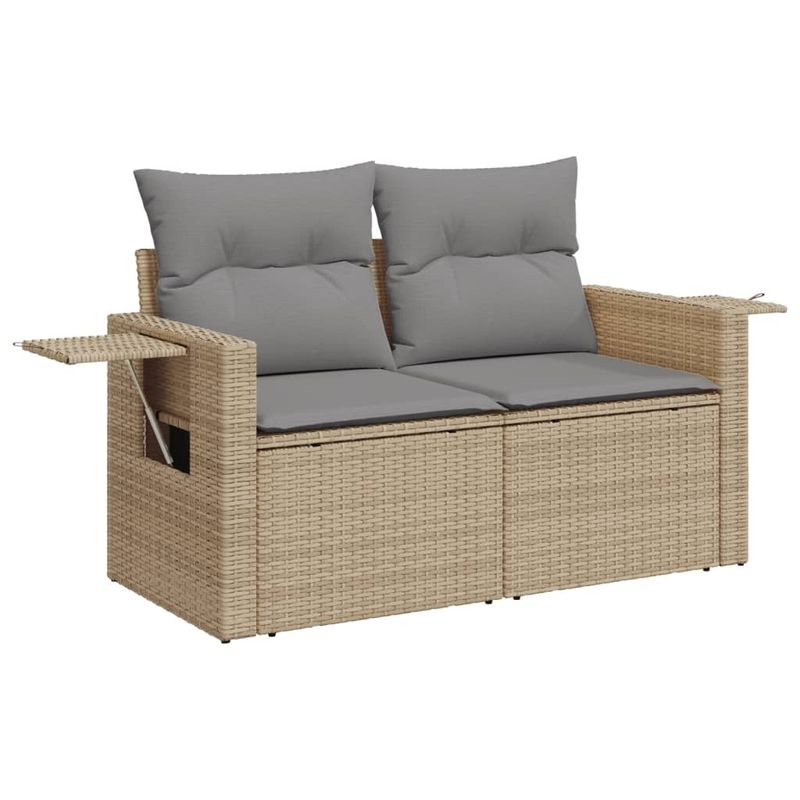 Casa si Gradina - Gradina si terasa - Mobilier exterior - Canapele si fotolii gradina - Set canapele de gradina, 14 piese, cu perne, bej, poliratan - Infinity.ro