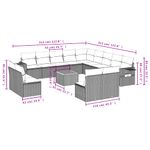 Casa si Gradina - Gradina si terasa - Mobilier exterior - Canapele si fotolii gradina - Set canapele de gradina, 14 piese, cu perne, bej, poliratan - Infinity.ro