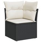 Casa si Gradina - Gradina si terasa - Mobilier exterior - Seturi mobila gradina - Set canapele de gradina, 12 piese, cu perne, negru, poliratan - Infinity.ro