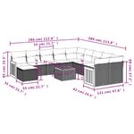 Casa si Gradina - Gradina si terasa - Mobilier exterior - Seturi mobila gradina - Set canapele de gradina, 12 piese, cu perne, negru, poliratan - Infinity.ro