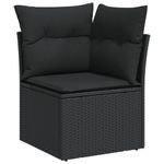 Casa si Gradina - Gradina si terasa - Mobilier exterior - Canapele si fotolii gradina - Set mobilier de gradina cu perne, 9 piese, negru, poliratan - Infinity.ro
