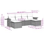 Casa si Gradina - Gradina si terasa - Mobilier exterior - Seturi mobila gradina - Set canapele de gradina cu perne, 6 piese, bej, poliratan - Infinity.ro
