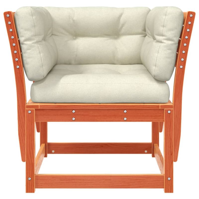 Casa si Gradina - Gradina si terasa - Mobilier exterior - Canapele si fotolii gradina - Canapea gradina cotiera cu perne, maro ceruit, lemn masiv pin - Infinity.ro