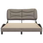 Casa si Gradina - Mobilier - Paturi si accesorii - Paturi - Cadru de pat cu lumini LED, gri taupe, 140x190 cm, textil - Infinity.ro