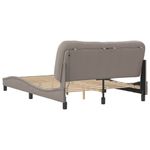 Casa si Gradina - Mobilier - Paturi si accesorii - Paturi - Cadru de pat cu lumini LED, gri taupe, 140x190 cm, textil - Infinity.ro