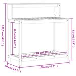 Casa si Gradina - Gradinarit si plante - Plante si ghivece - Ghivece si suporturi - Masa de plantare cu rafturi 108x50x109,5 cm lemn masiv douglas - Infinity.ro