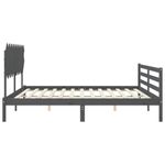 Casa si Gradina - Mobilier - Paturi si accesorii - Paturi - Cadru de pat cu tablie single mic, gri, lemn masiv - Infinity.ro