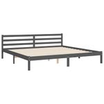 Casa si Gradina - Mobilier - Paturi si accesorii - Paturi - Cadru de pat cu tablie single mic, gri, lemn masiv - Infinity.ro