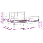Casa si Gradina - Mobilier - Paturi si accesorii - Paturi - Cadru de pat cu tablie single mic, gri, lemn masiv - Infinity.ro