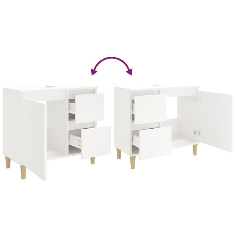 Casa si Gradina - Mobilier - Mobilier baie - Comode baie - Dulap de baie, alb, 65x33x60 cm, lemn prelucrat - Infinity.ro