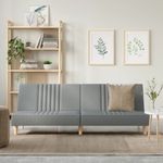 Casa si Gradina - Mobilier - Canapele si coltare - Canapele - Canapea extensibila, gri deschis, material textil - Infinity.ro