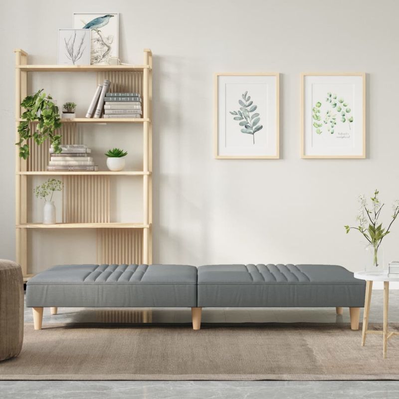 Casa si Gradina - Mobilier - Canapele si coltare - Canapele - Canapea extensibila, gri deschis, material textil - Infinity.ro