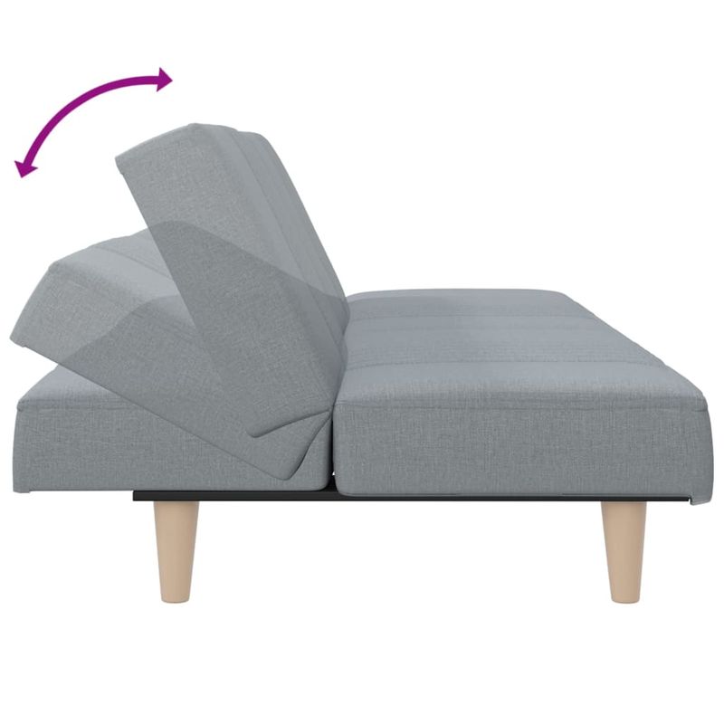 Casa si Gradina - Mobilier - Canapele si coltare - Canapele - Canapea extensibila, gri deschis, material textil - Infinity.ro