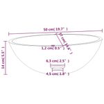 Casa si Gradina - Sanitare - Lavoar baie si accesorii - Lavoare si piedestale - Chiuveta din sticla, alb, 50x37x14 cm - Infinity.ro