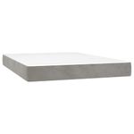 Casa si Gradina - Mobilier - Paturi si accesorii - Paturi - Pat continental cu saltea si LED gri deschis 140x190 cm catifea - Infinity.ro