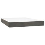 Casa si Gradina - Mobilier - Paturi si accesorii - Paturi - Pat box spring cu saltea, gri inchis, 140x190 cm, catifea - Infinity.ro