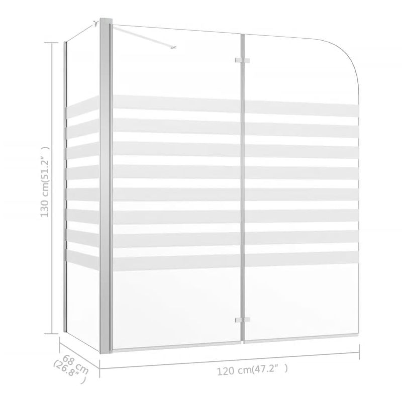 Casa si Gradina - Sanitare - Cazi si cabine de dus - Cabine dus - Cabina de baie, 120x68x130 cm, benzi din sticla securizata - Infinity.ro