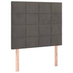 Casa si Gradina - Mobilier - Paturi si accesorii - Paturi - Pat continental cu saltea si LED, gri inchis, 80x200 cm catifea - Infinity.ro
