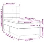 Casa si Gradina - Mobilier - Paturi si accesorii - Paturi - Pat continental cu saltea si LED, gri inchis, 80x200 cm catifea - Infinity.ro
