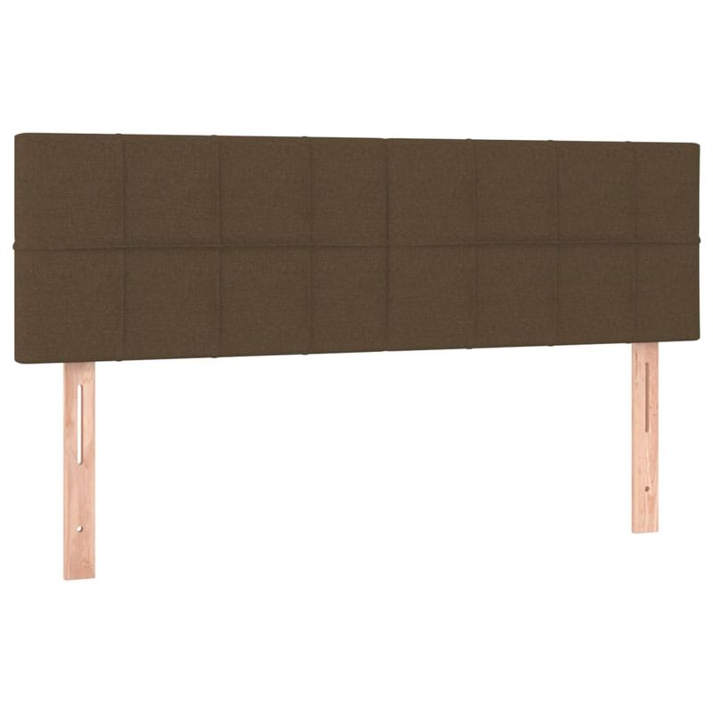 Casa si Gradina - Mobilier - Paturi si accesorii - Paturi - Pat continental cu saltea, maro inchis, 140x200 cm, textil - Infinity.ro