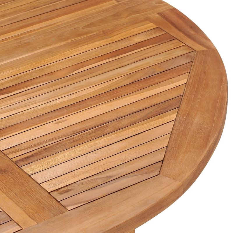 Casa si Gradina - Gradina si terasa - Mobilier exterior - Seturi mobila gradina - Set de mobilier de exterior pliabil, 5 piese, lemn masiv de tec, formă rotund, model fără cotieră - Infinity.ro