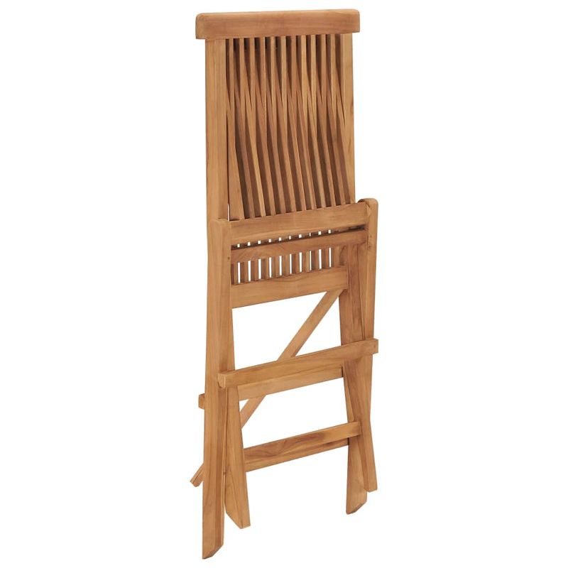 Casa si Gradina - Gradina si terasa - Mobilier exterior - Seturi mobila gradina - Set de mobilier de exterior pliabil, 5 piese, lemn masiv de tec, formă rotund, model fără cotieră - Infinity.ro