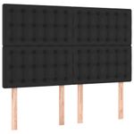 Casa si Gradina - Mobilier - Paturi si accesorii - Paturi - Pat box spring cu saltea, negru, 140x200 cm, piele ecologica - Infinity.ro