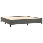 Casa si Gradina - Mobilier - Paturi si accesorii - Paturi - Pat box spring cu saltea, gri inchis, 200x200 cm, catifea - Infinity.ro