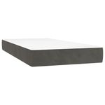 Casa si Gradina - Mobilier - Paturi si accesorii - Paturi - Pat box spring cu saltea, gri inchis, 200x200 cm, catifea - Infinity.ro