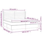 Casa si Gradina - Mobilier - Paturi si accesorii - Paturi - Pat box spring cu saltea, gri inchis, 200x200 cm, catifea - Infinity.ro