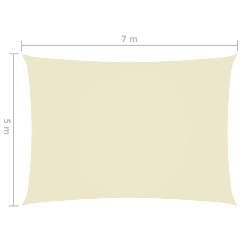 Casa si Gradina - Gradina si terasa - Umbrele si pavilioane - Umbrele - Parasolar din tesatura oxford, crem, 5x7 m, tesatura oxford, dreptunghiular - Infinity.ro
