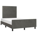 Casa si Gradina - Mobilier - Paturi si accesorii - Paturi - Cadru de pat cu tablie, gri inchis, 120x200 cm, catifea - Infinity.ro