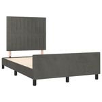 Casa si Gradina - Mobilier - Paturi si accesorii - Paturi - Cadru de pat cu tablie, gri inchis, 120x200 cm, catifea - Infinity.ro