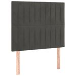 Casa si Gradina - Mobilier - Paturi si accesorii - Paturi - Cadru de pat cu tablie, gri inchis, 120x200 cm, catifea - Infinity.ro