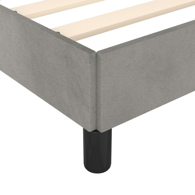 Casa si Gradina - Mobilier - Paturi si accesorii - Paturi - Cadru de pat, gri deschis, 80x200 cm, catifea - Infinity.ro