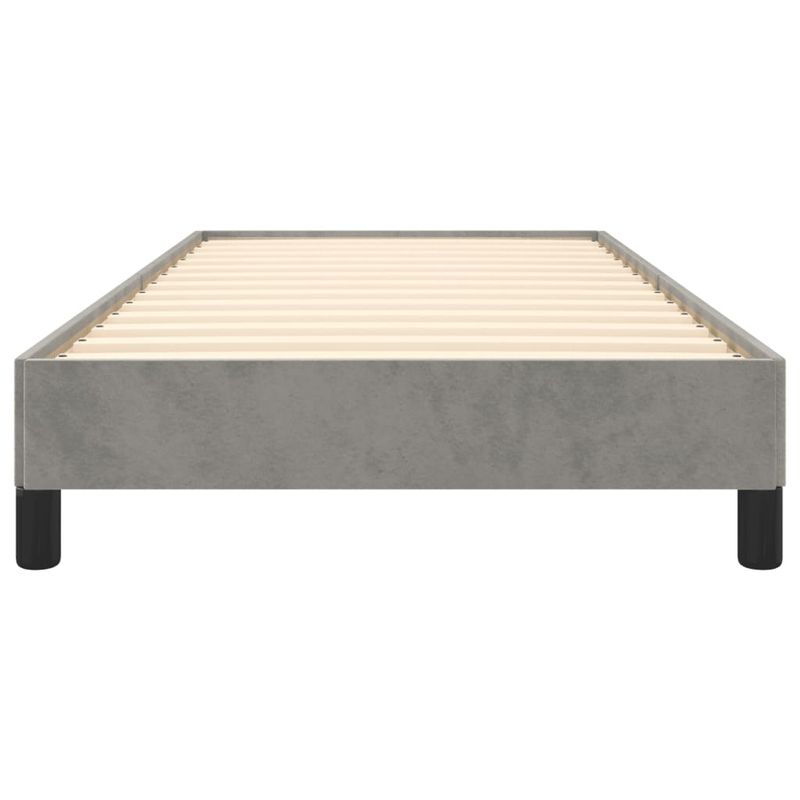 Casa si Gradina - Mobilier - Paturi si accesorii - Paturi - Cadru de pat, gri deschis, 90x190 cm, catifea - Infinity.ro